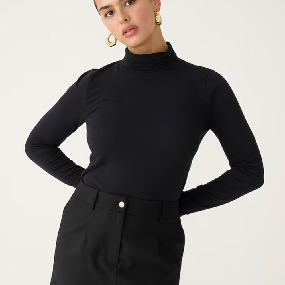 J.Crew Women's Tissue Turtle Neck in Black